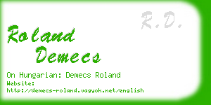 roland demecs business card